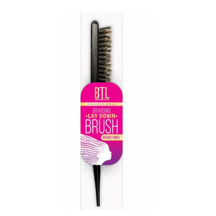BTL BRAIDING LAY DOWN BRUSH WOODEN HANDLE