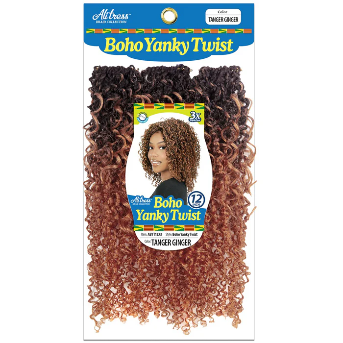 Chade Alitress Pre-Looped Crochet Braids - BOHO YANKY TWIST 12" 3X - Image 2