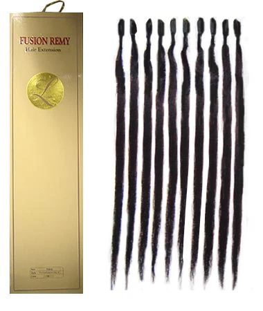 Ladylike Fusion Remy Pre Glued Yaki Human Hair Extension 14 Inch