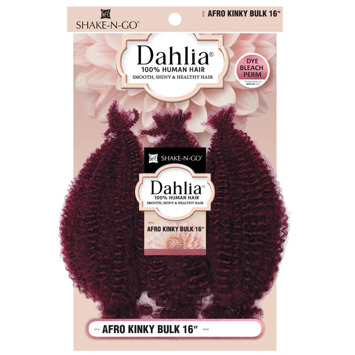 Dahlia by Shake N Go 100% Human Hair Braid - AFRO KINKY BULK 3 PCS 16" - Image 4