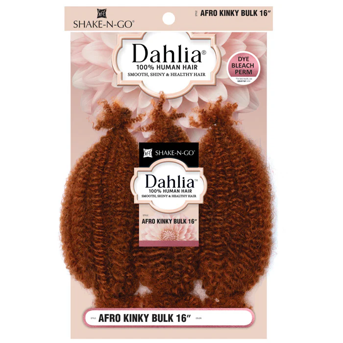 Dahlia by Shake N Go 100% Human Hair Braid - AFRO KINKY BULK 3 PCS 16" - Image 5