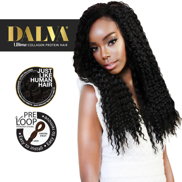 Dalva Ultima Collagen Protein Hair Pre-Looped Crochet Braid - RIPPLE WAVE 14/18" - Image 12