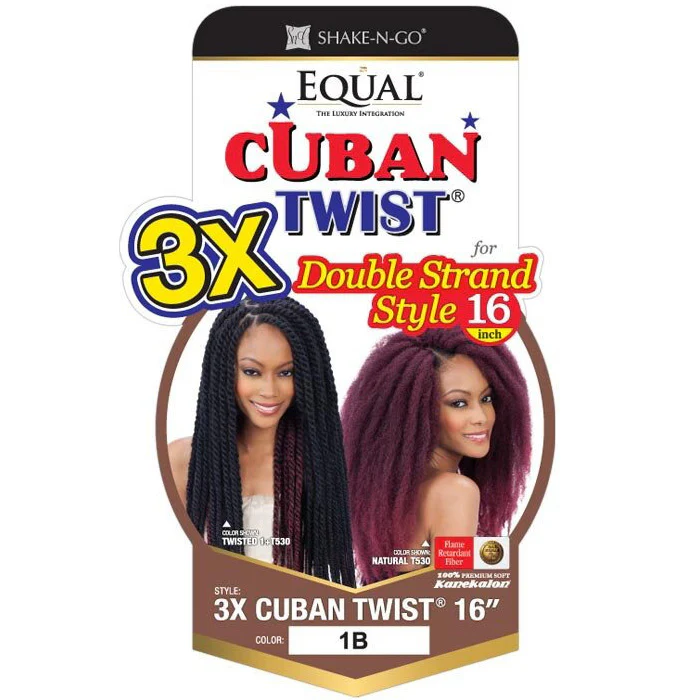 Equal by Shake N Go Cuban Twist Braid - 3X CUBAN TWIST 16"/24" - Double Strand Style - Image 5