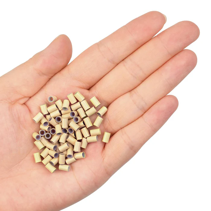 Eve Premium Silicone Lined i-Tip Hair Extension Links Beads Tube - MICRO RINGS 50 PCS (6 mm) - Image 4