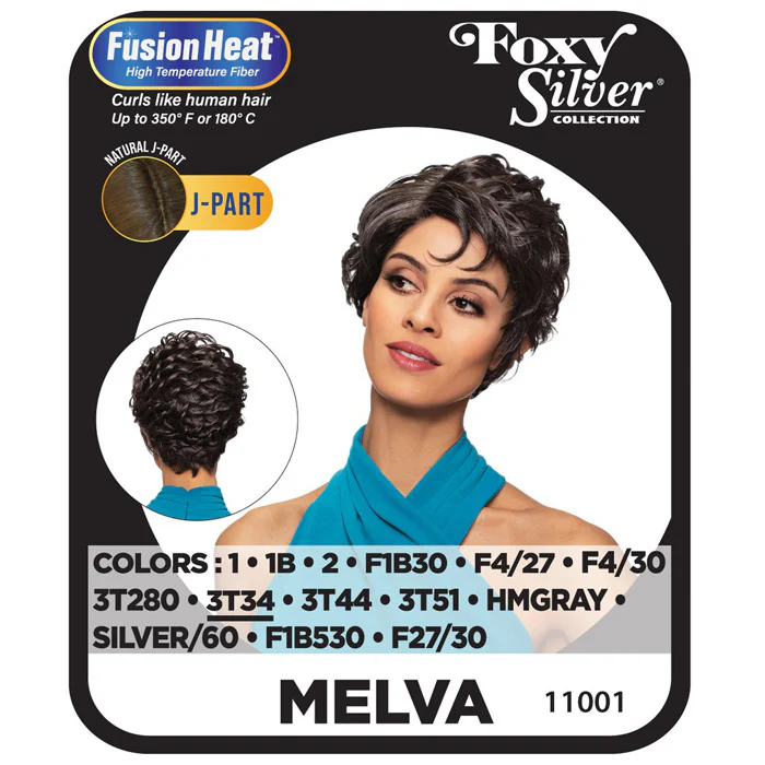 Foxy Silver Collection Fusion Heat Natural J-Part Lace Wig - MELVA - Image 3
