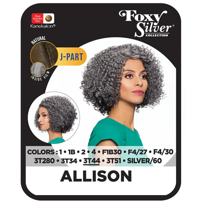 Foxy Silver Salt N Pepper J-Part Lace Front Wig - ALLISON - Image 3