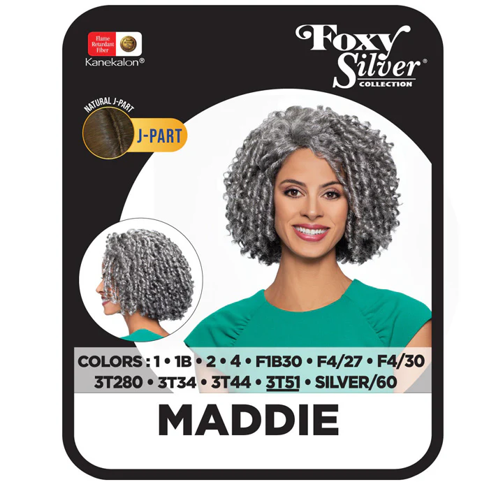 Foxy Silver Salt N Pepper J-Part Lace Front Wig - MADDIE - Image 3
