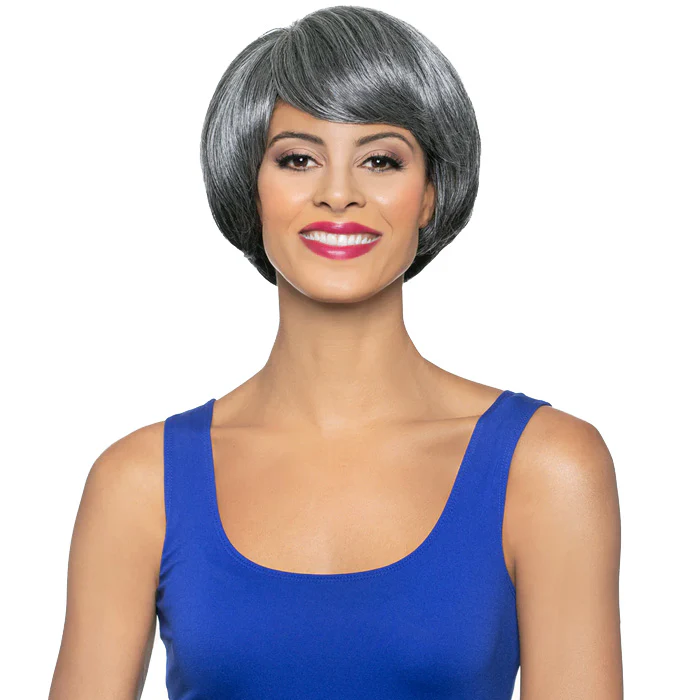 Foxy Silver Salt N Pepper Lace Top Full Wig - GENEVA