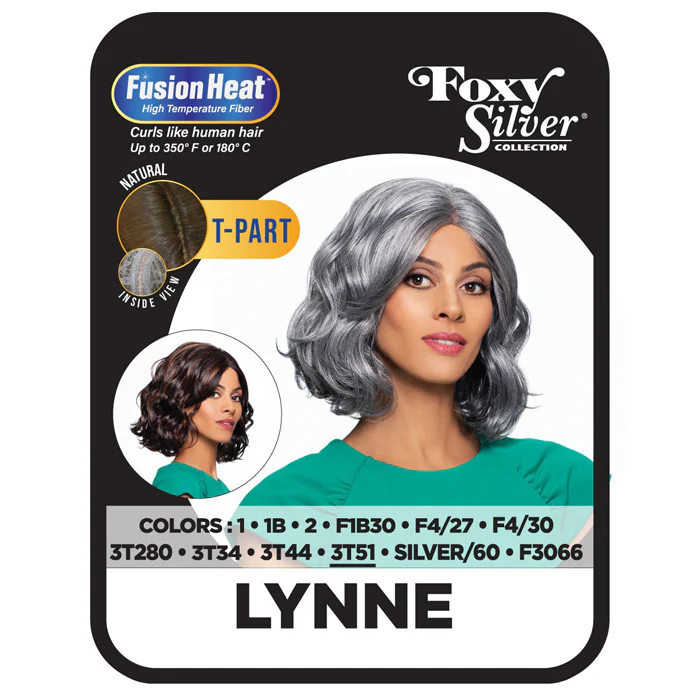 Foxy Silver Salt N Pepper T-Part Lace Front Wig - LYNNE - Image 4