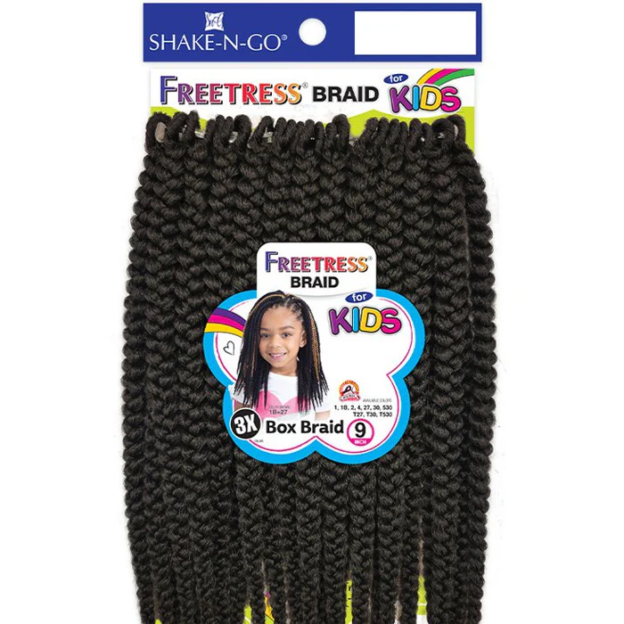 Freetress 3X Kids Pre-Looped Crochet Braid - BOX BRAID 9" - Image 2