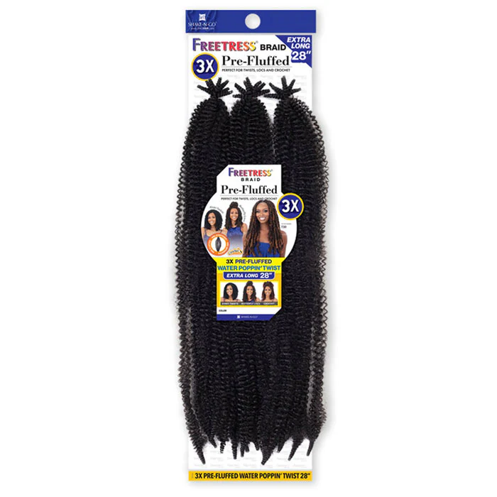 Freetress 3X Pre Fluffed Water Poppin Twist 28 Braid - Image 4