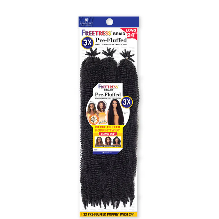 Freetress Braid Pre-Fluffed - 3X POPPIN TWIST 24 - Image 4