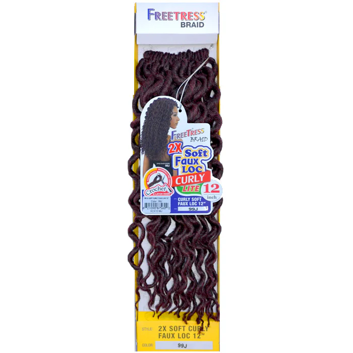 Freetress Braid Pre-Looped Crochet 2X SOFT CURLY FAUX LOC 12 Inch - Image 4