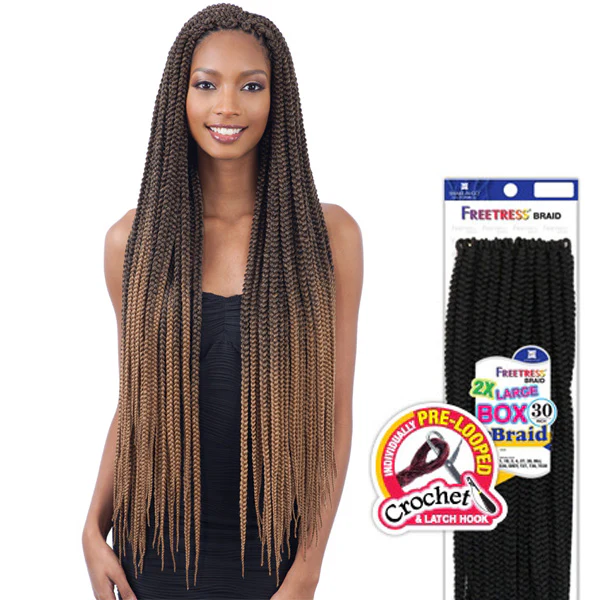 Freetress Crochet Braid 2X LARGE BOX BRAIDS 30 Inch - Image 3