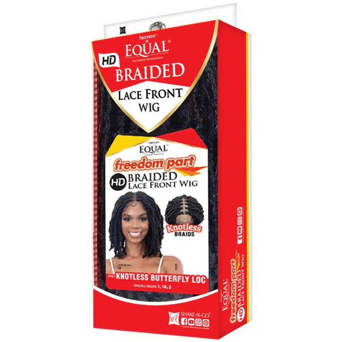 Freetress Equal Braided Freedom Part HD Lace Front Wig - KNOTLESS BUTTERFLY LOC - Image 3