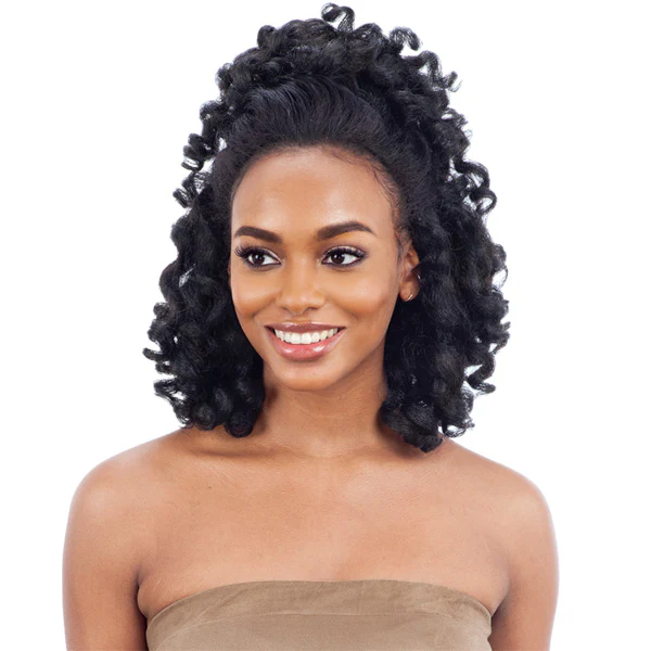 Freetress Equal Drawstring Fullcap Half Wig - NATURAL ROD SET - Image 6