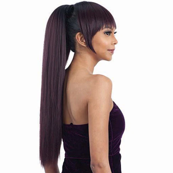 Freetress Equal Drawstring Ponytail and China Bang YAKY STRAIGHT 2PC - Image 2
