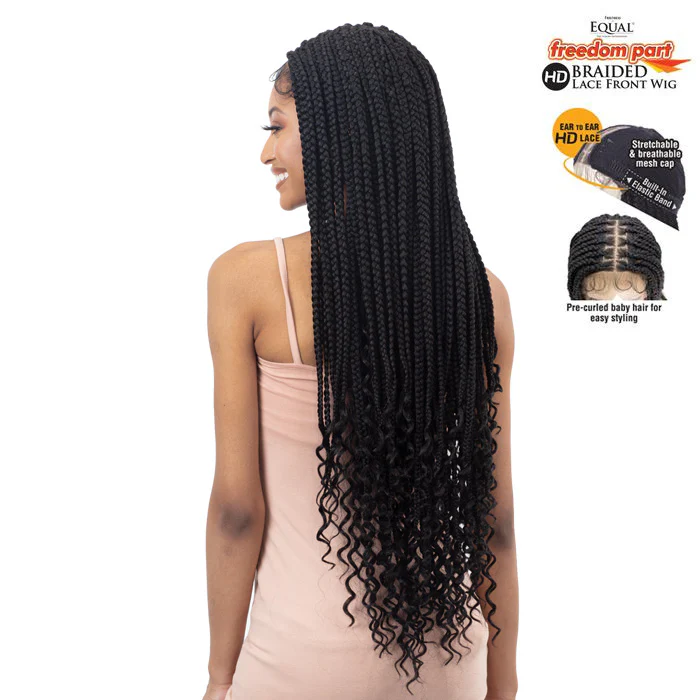Freetress Equal Braided Freedom Part HD Lace Front Wig - KNOTLESS BOHO BOX - Image 2
