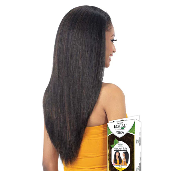 Freetress Equal Natural Me Drawstring Fullcap Half Wig - NATURAL PRESSED YAKY - Image 3