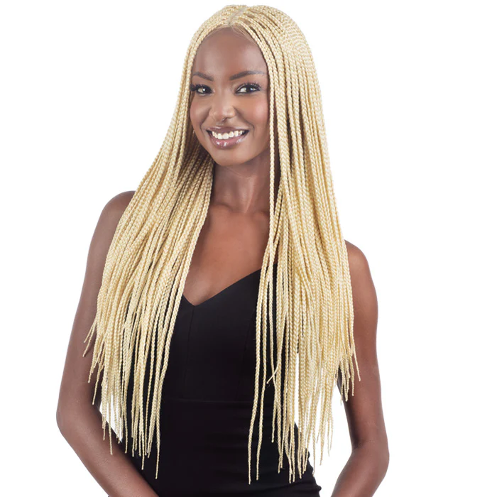 FreeTress Equal Premium Braided HD Lace Front Wig - NAT BOX BRAID 28" - 5X5 lace Parting - Image 3