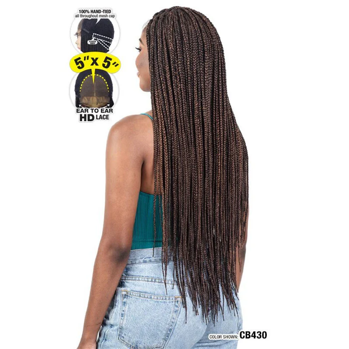 Freetress Equal Premium Braided Synthetic HD Lace Front Wig - NATURAL BOX BRAID 32" - Image 3