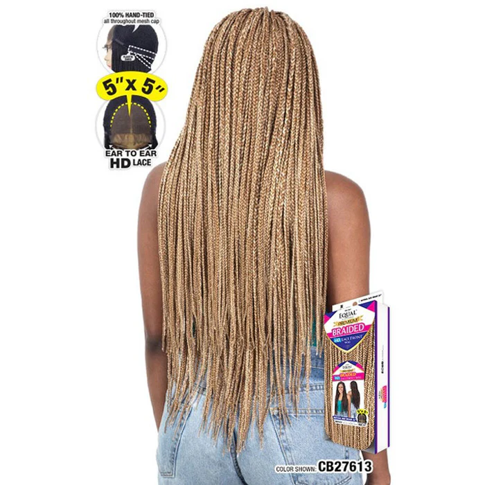 Freetress Equal Premium Braided Synthetic HD Lace Front Wig - NATURAL BOX BRAID 32" - Image 4