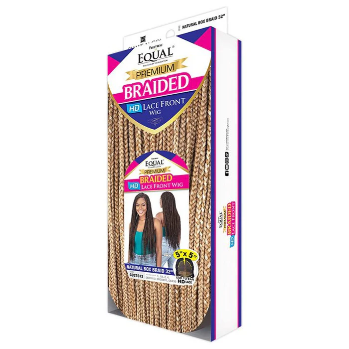 Freetress Equal Premium Braided Synthetic HD Lace Front Wig - NATURAL BOX BRAID 32" - Image 5