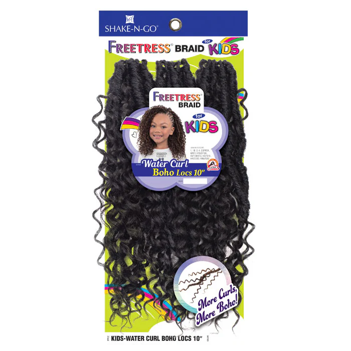 Freetress For Kids Pre-Looped Crochet Braids - WATER CURL BOHO LOCS 10" - Image 3