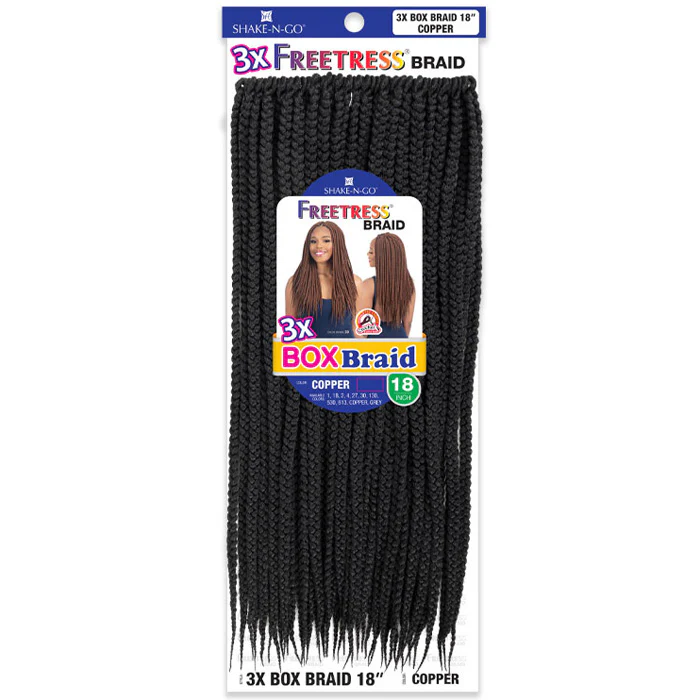 Freetress Pre-Looped Crochet Braid - 3X BOX BRAID 18" - Image 3