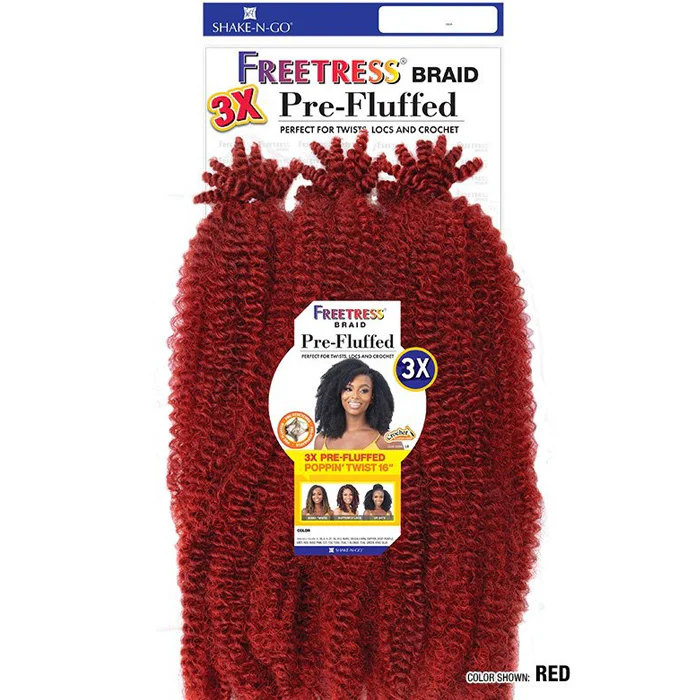Freetress Pre-Looped Crochet Braid - 3X PRE-FLUFFED POPPIN TWIST 16" - Image 10