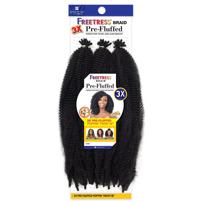 Freetress Pre-Looped Crochet Braid - 3X PRE-FLUFFED POPPIN TWIST 16" - Image 11