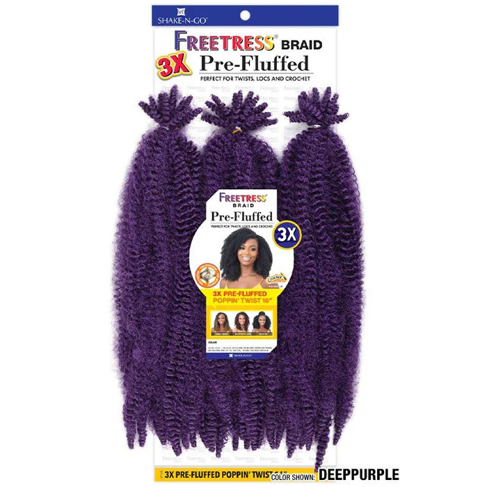 Freetress Pre-Looped Crochet Braid - 3X PRE-FLUFFED POPPIN TWIST 16" - Image 12