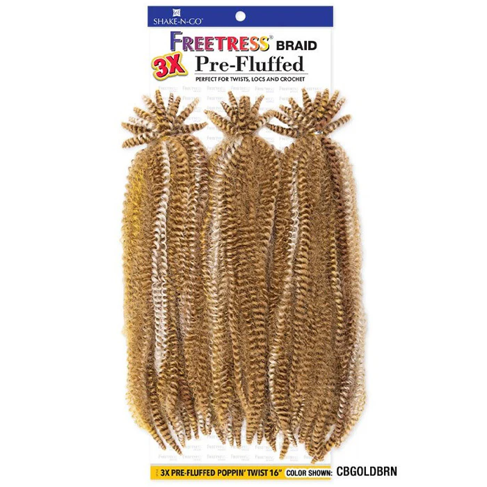 Freetress Pre-Looped Crochet Braid - 3X PRE-FLUFFED POPPIN TWIST 16" - Image 16