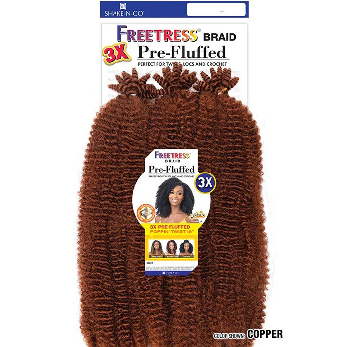 Freetress Pre-Looped Crochet Braid - 3X PRE-FLUFFED POPPIN TWIST 16" - Image 7