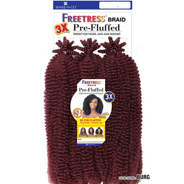 Freetress Pre-Looped Crochet Braid - 3X PRE-FLUFFED POPPIN TWIST 16" - Image 8