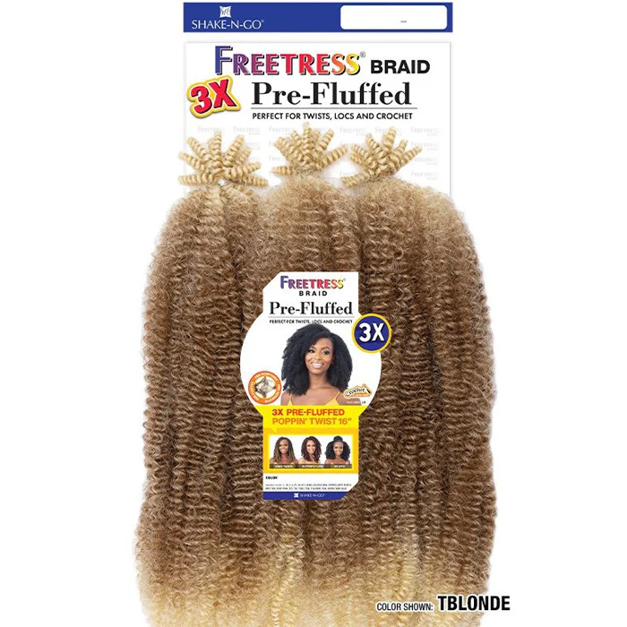Freetress Pre-Looped Crochet Braid - 3X PRE-FLUFFED POPPIN TWIST 16" - Image 9