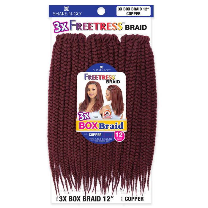 Freetress Pre-Looped Crochet Braids - 3X BOX BRAID 12" - Image 3
