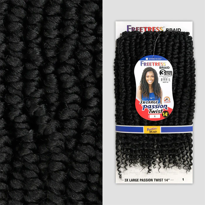 Freetress Pre-Looped Crochet Braids - 3X LARGE PASSION TWIST 14" - Image 6