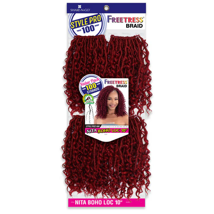 Freetress Style Pro 100 Pre-Looped Crochet Braid - NITA BOHO LOC 10" - Image 3