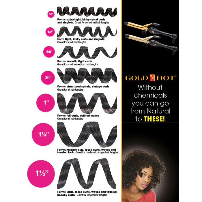GOLD 'N HOT Professional Ceramic Spring Curling Iron - 1 1/2" - Image 2