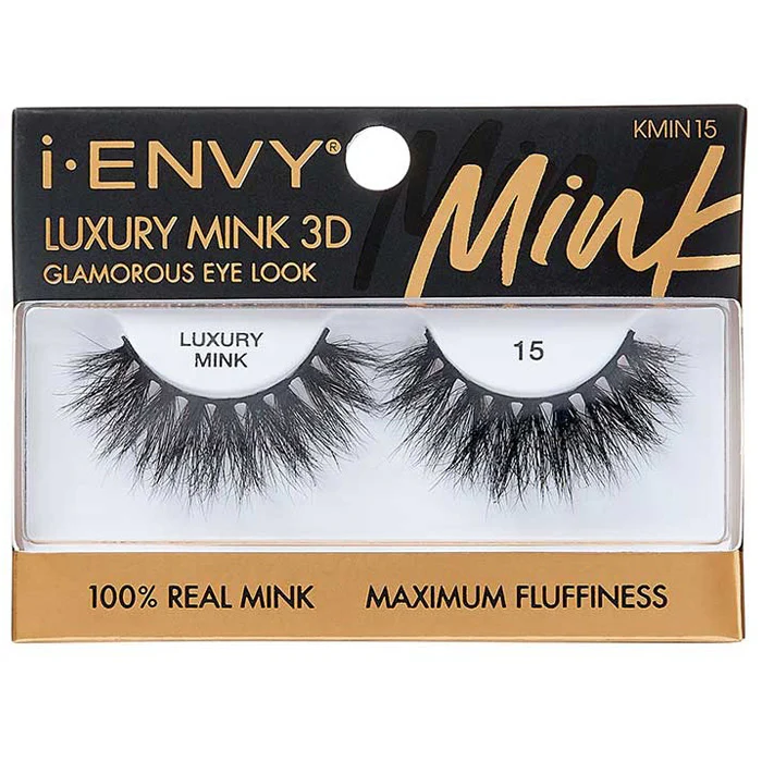 iENVY By Kiss 100% Real Mink Luxury Mink 3D Lashes 20 mm - LUXURY MINK (KMIN 08/11/15/16/23) - Image 3