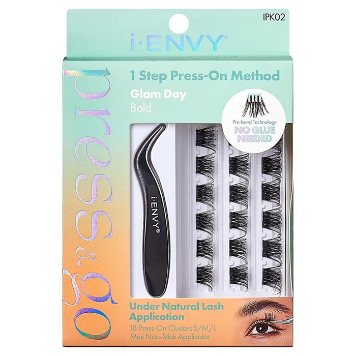 iENVY By Kiss Press & Go Pre-Glued Lash Clusters All-In-One Lash Kit - IPK01/IPK02/IPK03 - Image 2