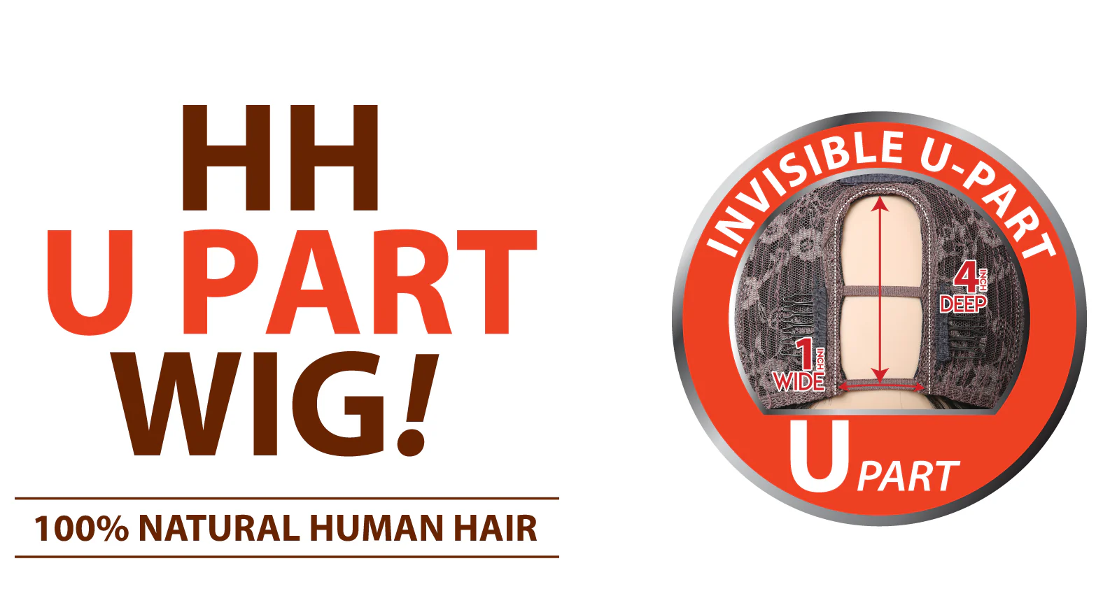 It's a Wig 100% Natural Human Hair HH U Part Wig - STRAIGHT 22" - Image 4
