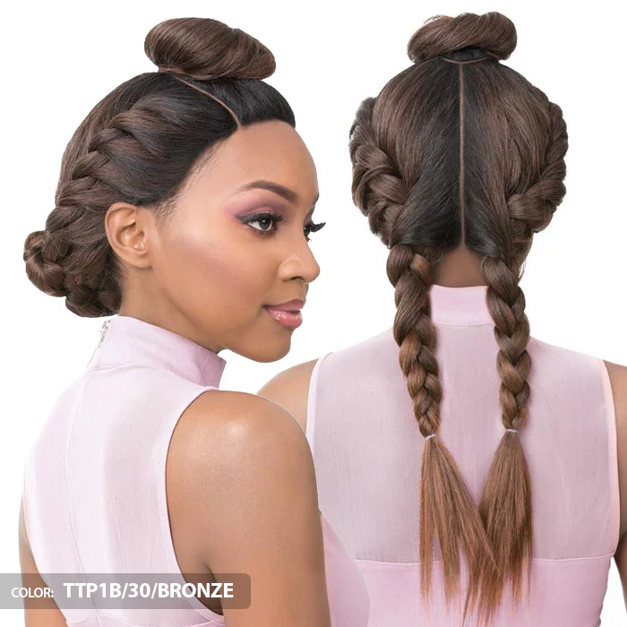 It's A Wig Vixen Y 100% Human Hair Premium Mix Y-Part Lace Wig - VIXEN Y YAKI STRAIGHT - Image 3