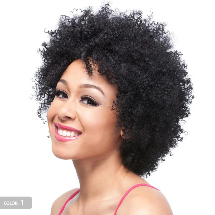 It's a Cap Weave Human Hair Wig AFRO CURL - Image 3
