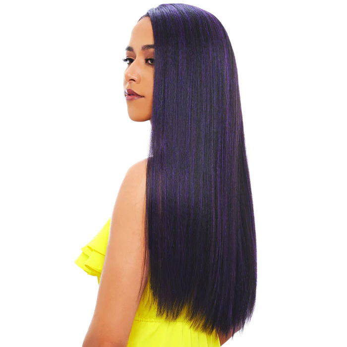 Janet Collection Brazilian Scent Human Hair Blend Lace Part Front Wig - ARIEL - Image 3