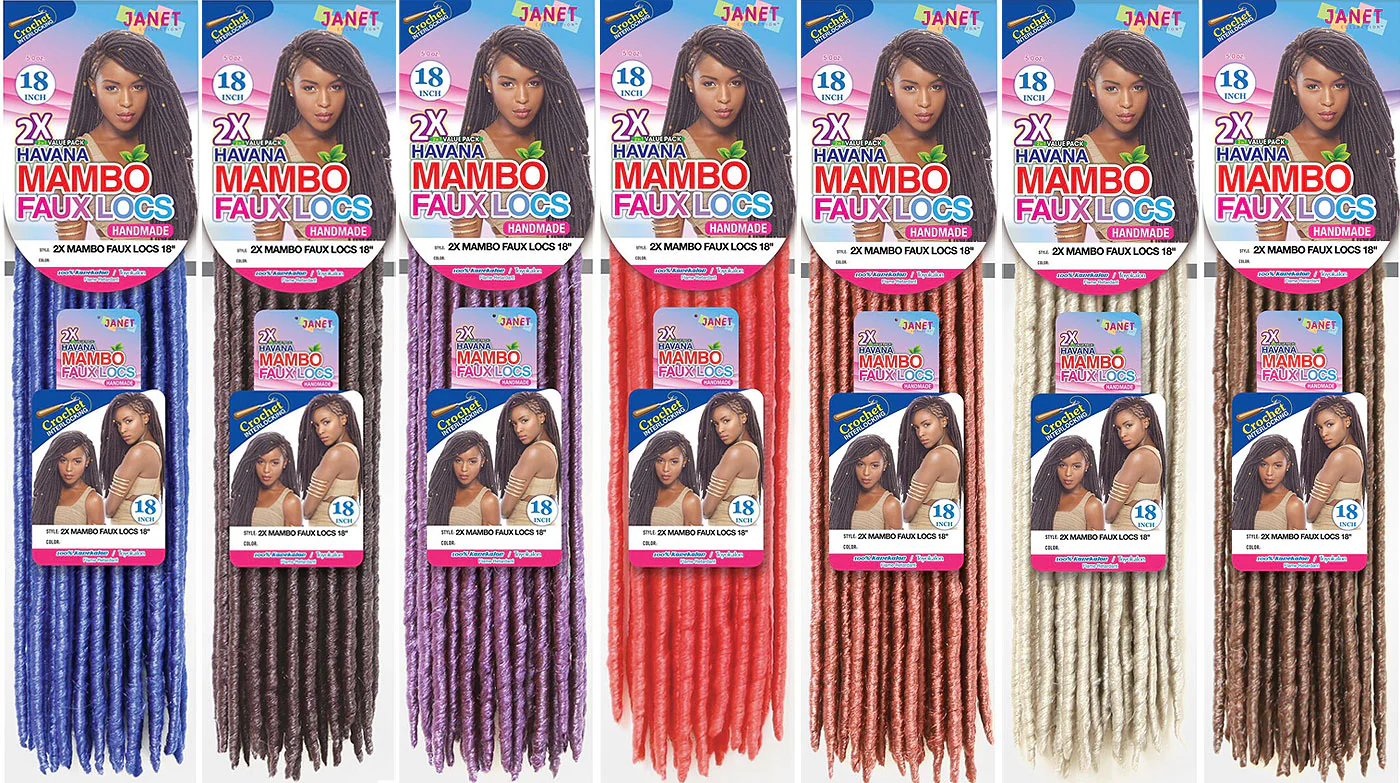 Janet Collection Crochet Braids Havana Handmade - 2X MAMBO FAUX LOCS 14"/18" - Image 9
