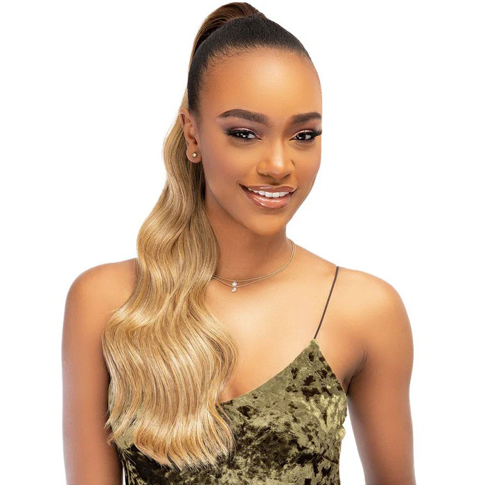 Janet Collection Everytime Noir Drawstring Ponytail - APPLE D/S - Image 2