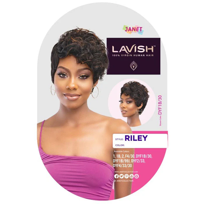 Janet Collection Lavish 100% Virgin Human Hair Full Wig - RILEY - Image 5