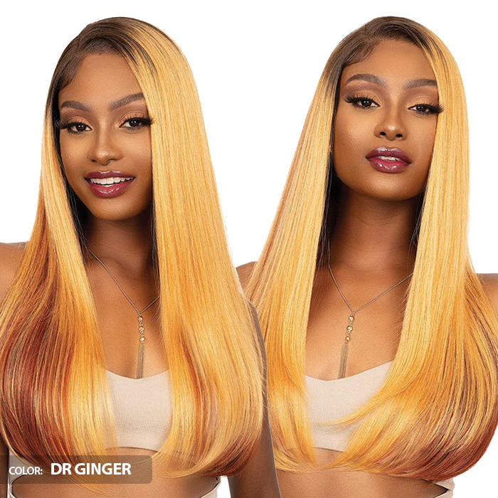 Janet Collection Melt Glueless Human Hair Mix 360 HD 13x6 Frontal Lace Wig - APIA - Image 3